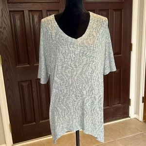 soft surroundings lightweight thin knit sweater quarter length sleeve Medium EUC